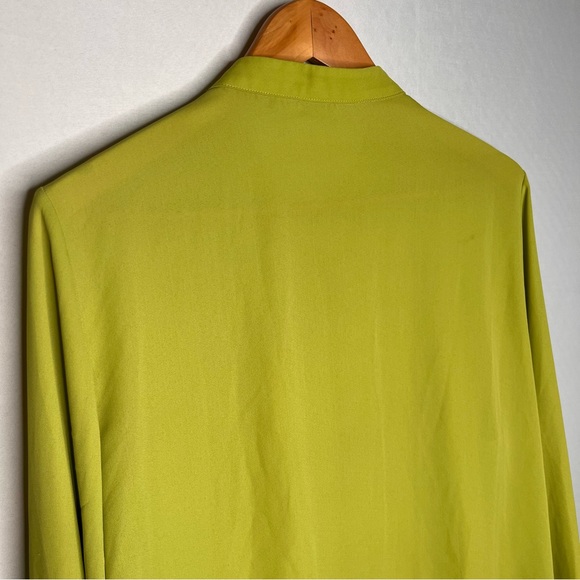 Luxe Moda Lime Green Ruffled Long-Sleeve Blouse. Size XL. - Picture 6 of 10